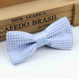 Boys Pale Blue Polka Dot Bow Tie with Adjustable Strap